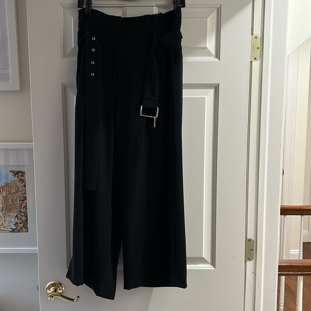 Michael Kors black wide leg dress pants